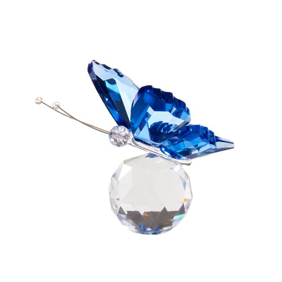 Small Decorative Crystal Butterfly 2" (Pink, Blue, or Clear) tchotchke Trinket - Picture 4 of 5